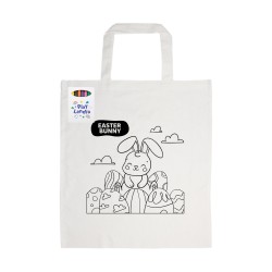 Colouring Short Handle Cotton Bag & Crayons Promotional Products