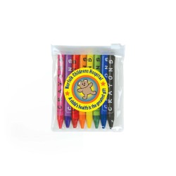 Louvre Crayons In Pvc Zipper Pouch Promotional Products