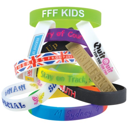 12mm Wide Silicone Wrist Band Promotional Products