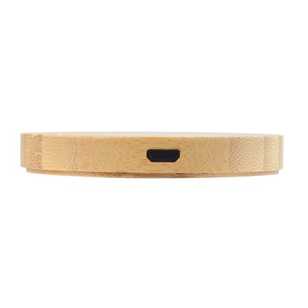 Arc Round Bamboo Wireless Charger  Promotional Products