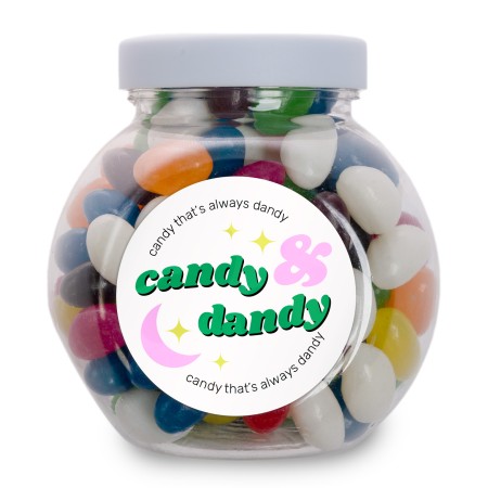 Assorted Colour Mini Jelly Beans In Container Promotional Products