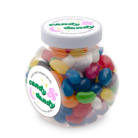Assorted Colour Mini Jelly Beans In Container Promotional Products