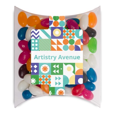 Assorted Colour Mini Jelly Beans In Pillow Pack Promotional Products