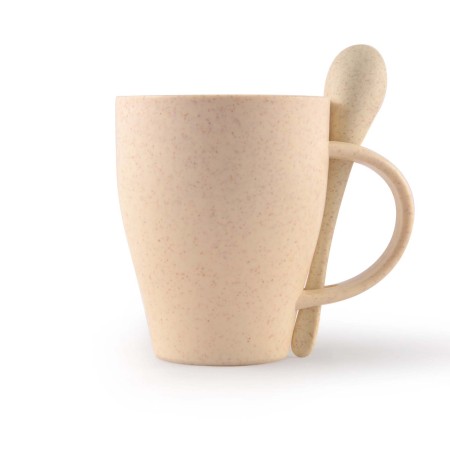 Avenue Wheat Fibre Cup And Spoon Promotional Products