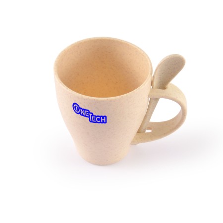 Avenue Wheat Fibre Cup And Spoon Promotional Products