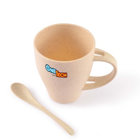 Avenue Wheat Fibre Cup And Spoon Promotional Products