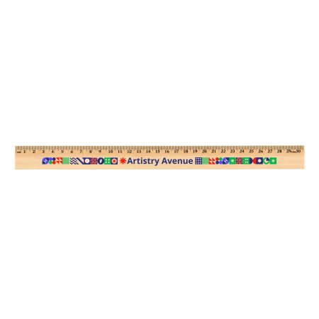 Axis 30cm Wooden Ruler Promotional Products