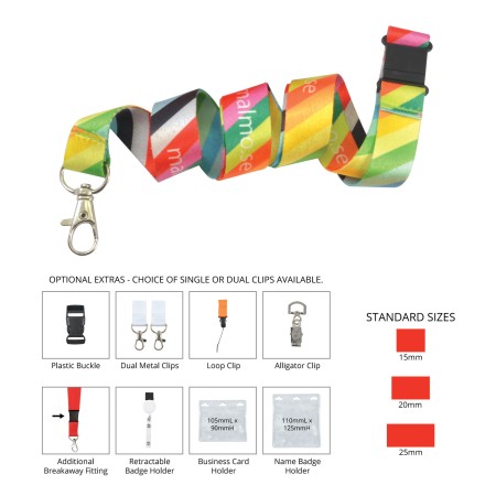 Azure Sublimated Lanyard Promotional Products
