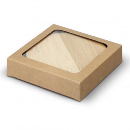 Bamboo Bottle Opener Coaster - Set Of 2 - Round Promotional Products