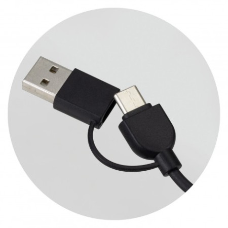 Bamboo Triple Connector Cable Promotional Products