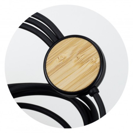 Bamboo Triple Connector Cable Promotional Products