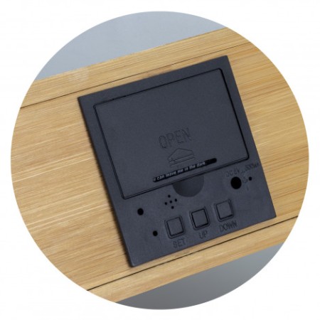 Bamboo Wireless Charging Clock Promotional Products