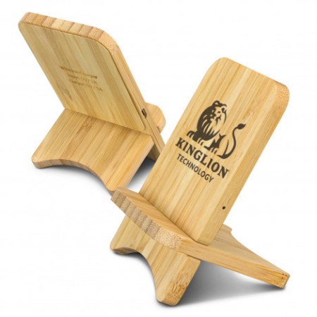 Bamboo Wireless Charging Stand Promotional Products