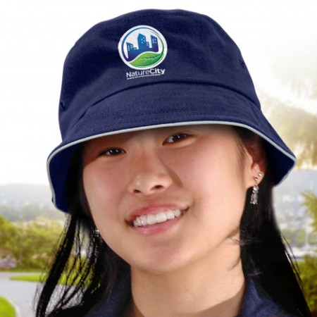 Bondi Bucket Hat - White Sandwich Trim Promotional Products