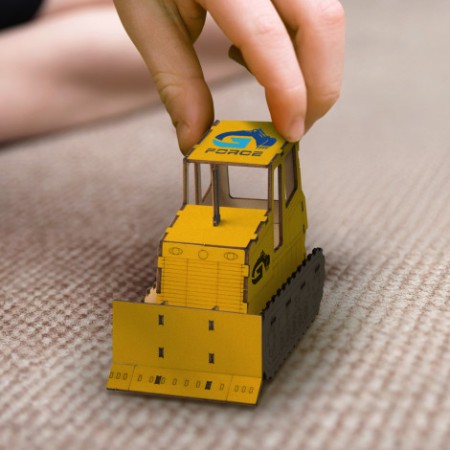 Brandcraft Bulldozer Wooden Model Promotional Products