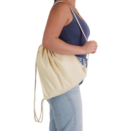 Calico Drawstring Library Backpack Promotional Products