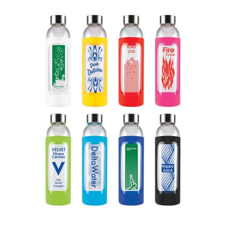 Capri Glass Bottle / Silicone Sleeve Promotional Products