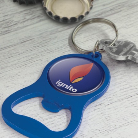 Chevron Bottle Opener Key Ring Promotional Products