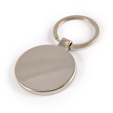 Circle Bamboo Zinc Keytag Promotional Products