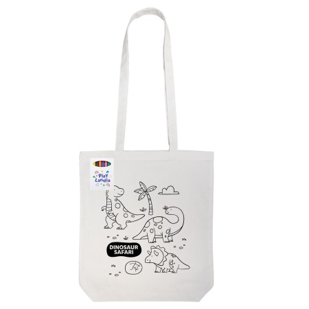 Colouring Long Handle Cotton Bag & Crayons Promotional Products
