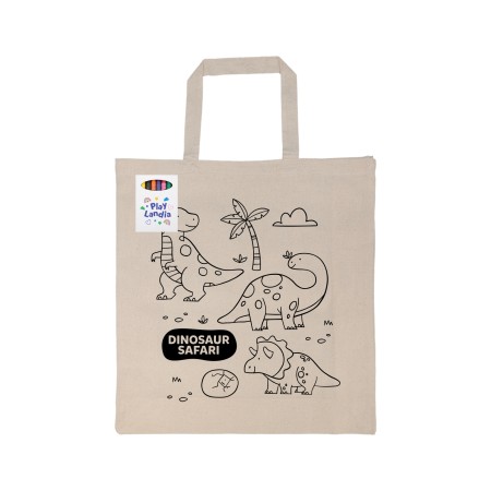 Colouring Short Handle Calico Bag & Crayons Promotional Products