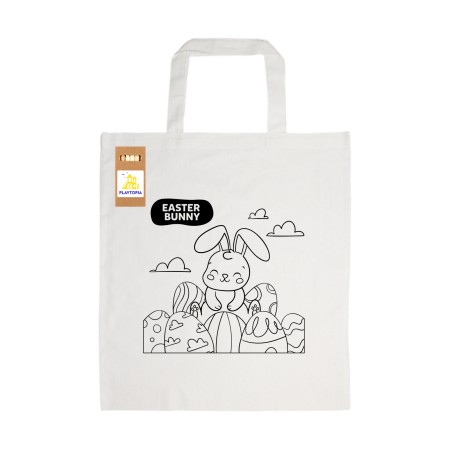 Colouring Short Handle Cotton Bag & Pencils Promotional Products