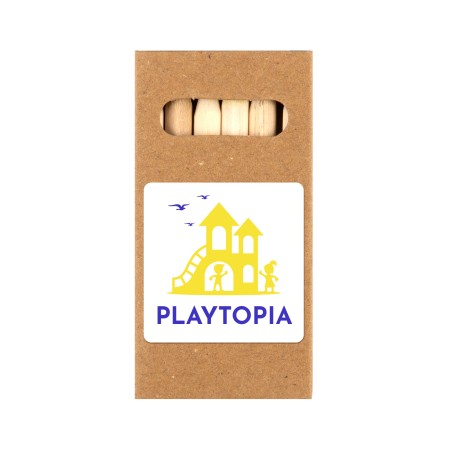 Colouring Short Handle Cotton Bag & Pencils Promotional Products