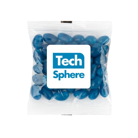 Corporate Colour Mini Jelly Beans In 50 Gram Cello Bag Promotional Products