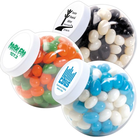 Corporate Colour Mini Jelly Beans In Container Promotional Products