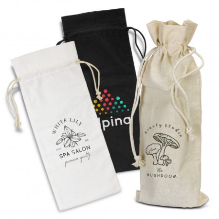 Cotton Wine Drawstring Bag Promotional Products