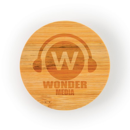 Discus Bamboo Bottle Opener Coaster  Promotional Products
