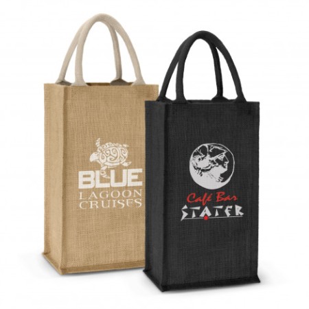 Donato Jute Double Wine Carrier Promotional Products