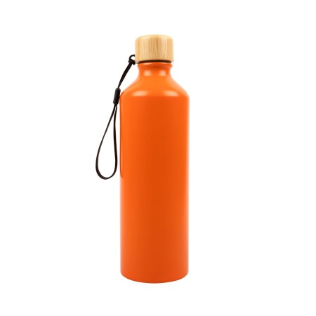 Gelato Aluminium Bottle With Bamboo Lid Promotional Products