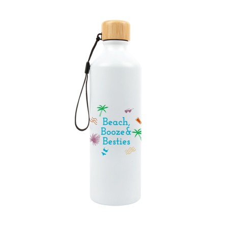 Gelato Aluminium Bottle With Bamboo Lid Promotional Products