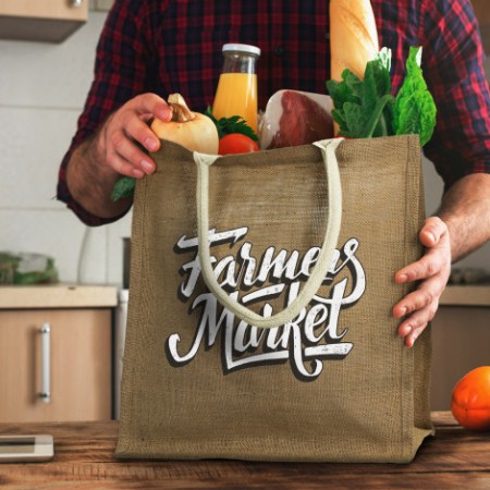 Lanza Starch Jute Tote Bag Promotional Products