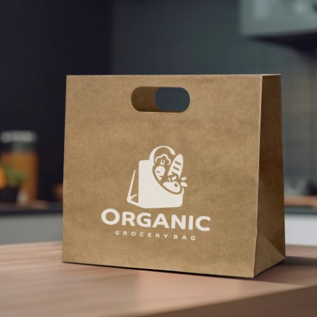 Large Die Cut Paper Bag Landscape Promotional Products