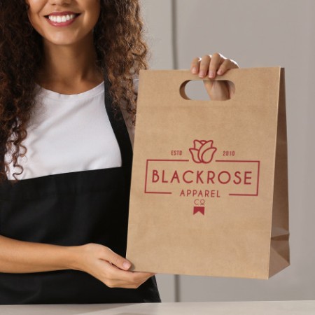 Large Die Cut Paper Bag Portrait Promotional Products