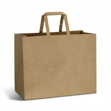 Large Flat Handle Paper Bag Landscape Promotional Products