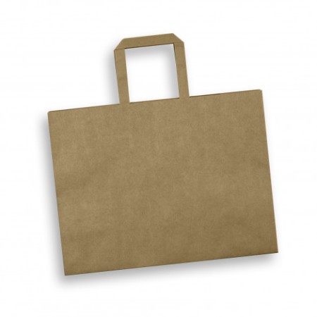 Large Flat Handle Paper Bag Landscape Promotional Products