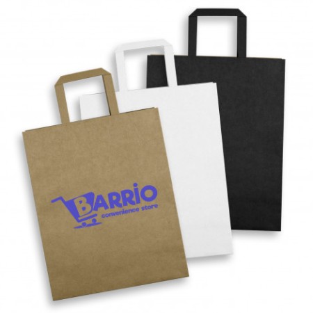 Large Flat Handle Paper Bag Portrait Promotional Products