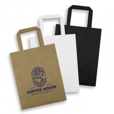 Medium Flat Handle Paper Bag Portrait Promotional Products