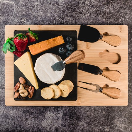 Mosaic Bamboo Slate Cheese Board Promotional Products