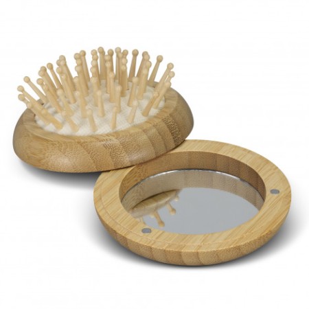 Natura Bamboo Brush And Mirror Promotional Products