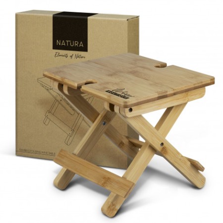 Natura Bamboo Folding Wine Table Promotional Products