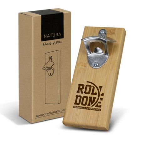 Natura Bamboo Fridge Bottle Opener Promotional Products