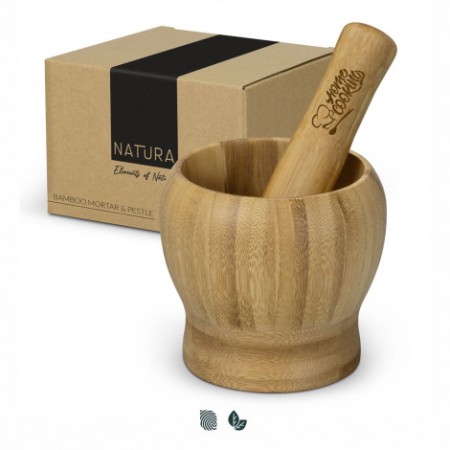 Natura Bamboo Mortar And Pestle Promotional Products