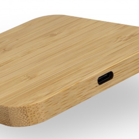 Natura Bamboo Wireless Fast Charging Hub Promotional Products