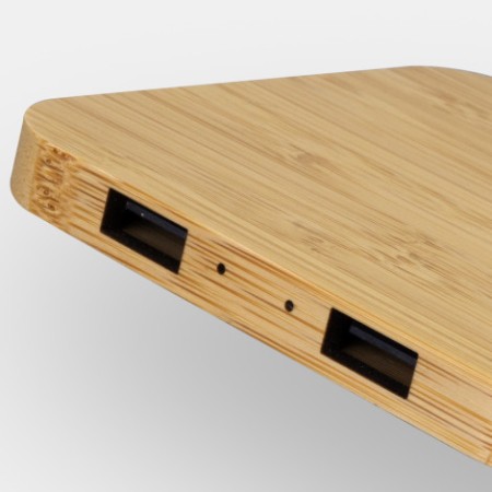 Natura Bamboo Wireless Fast Charging Hub Promotional Products