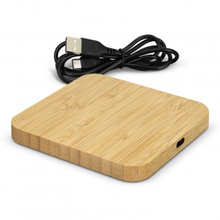 Natura Bamboo Wireless Fast Charging Hub Promotional Products