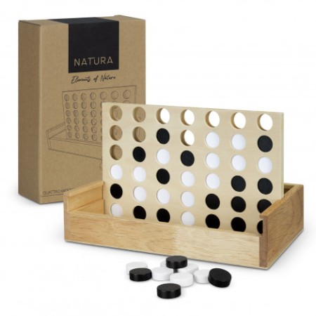 Natura Quattro Wooden Four-in-a-row Game Promotional Products